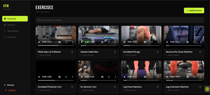 GymDiary — Comprehensive Fitness Tracker